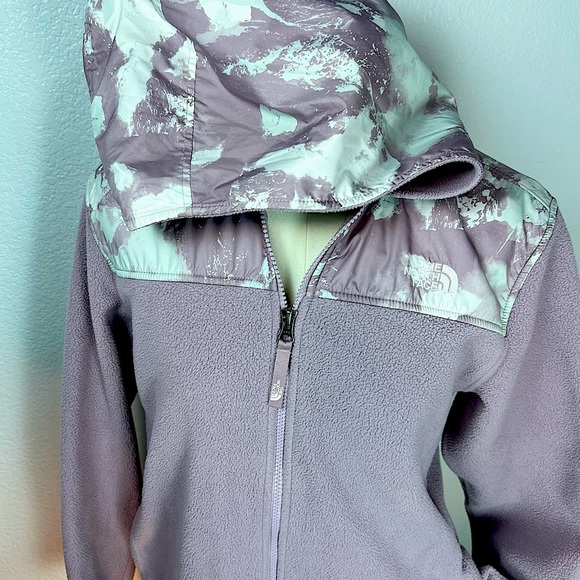 The North Face Other - North Face Zip Up Fleece Jacket With Hood Lavender Youth Xl